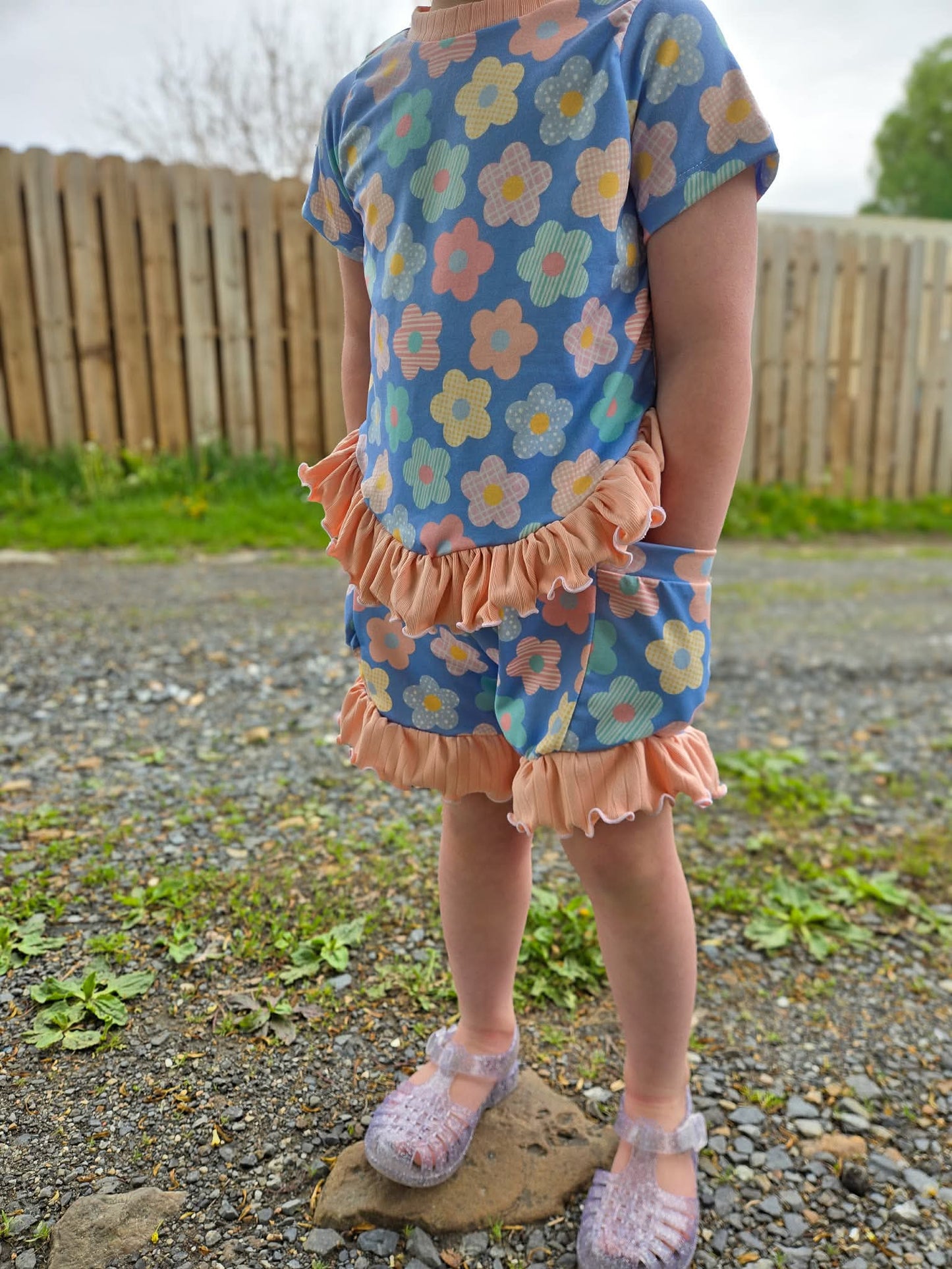 Custom Pocket Ruffle Shorts (upload file)