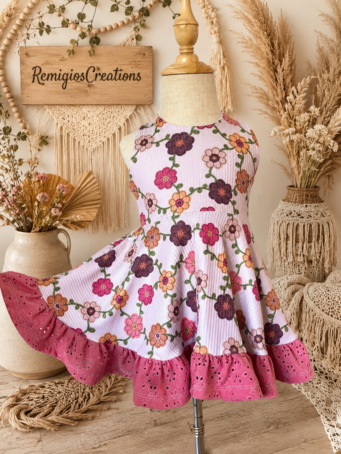 RTS 12 Month Indy Ruffle Dress