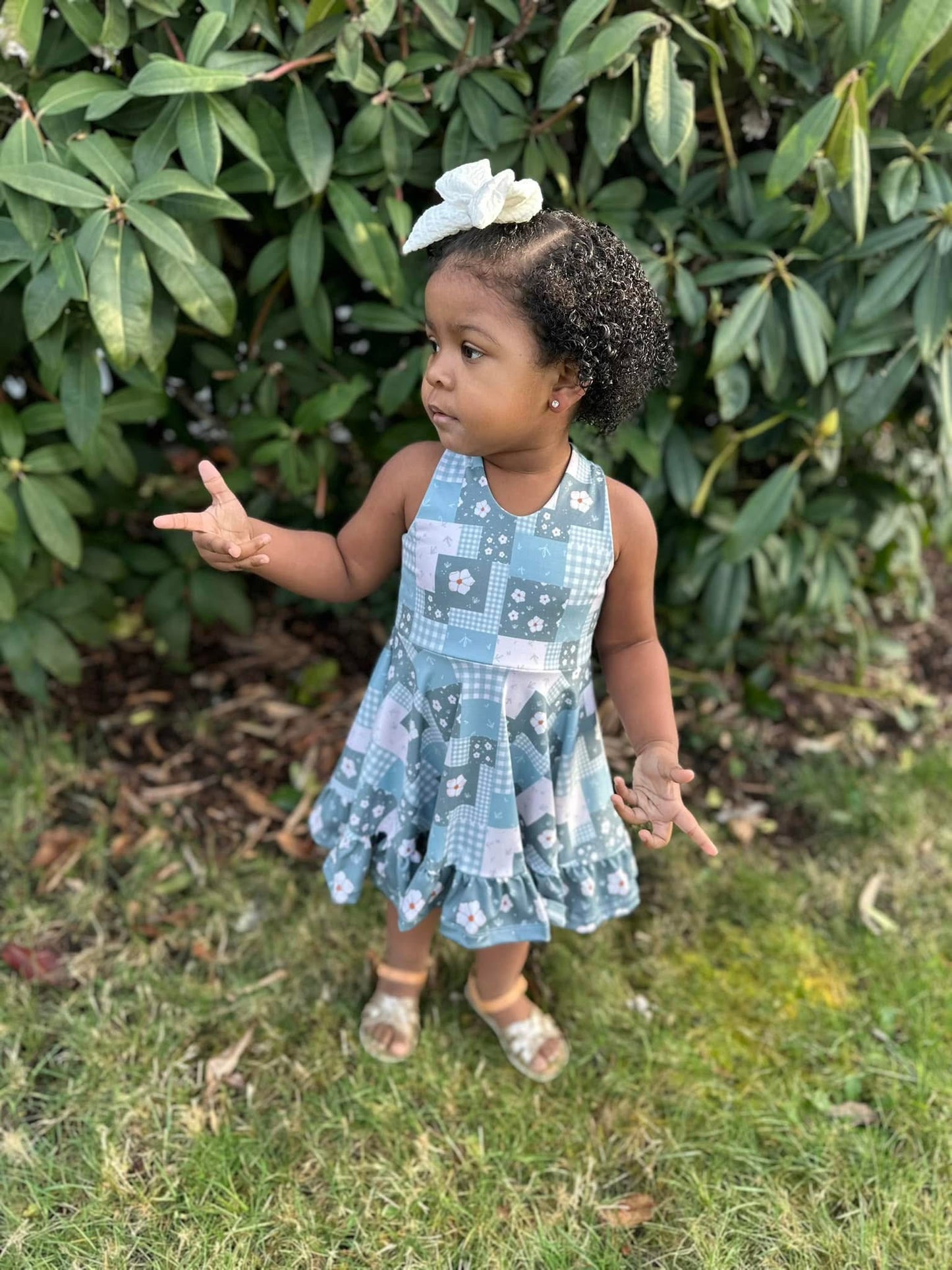 Custom Crossback Indy Pinafore Dress w/Optional Ruffle (upload file)