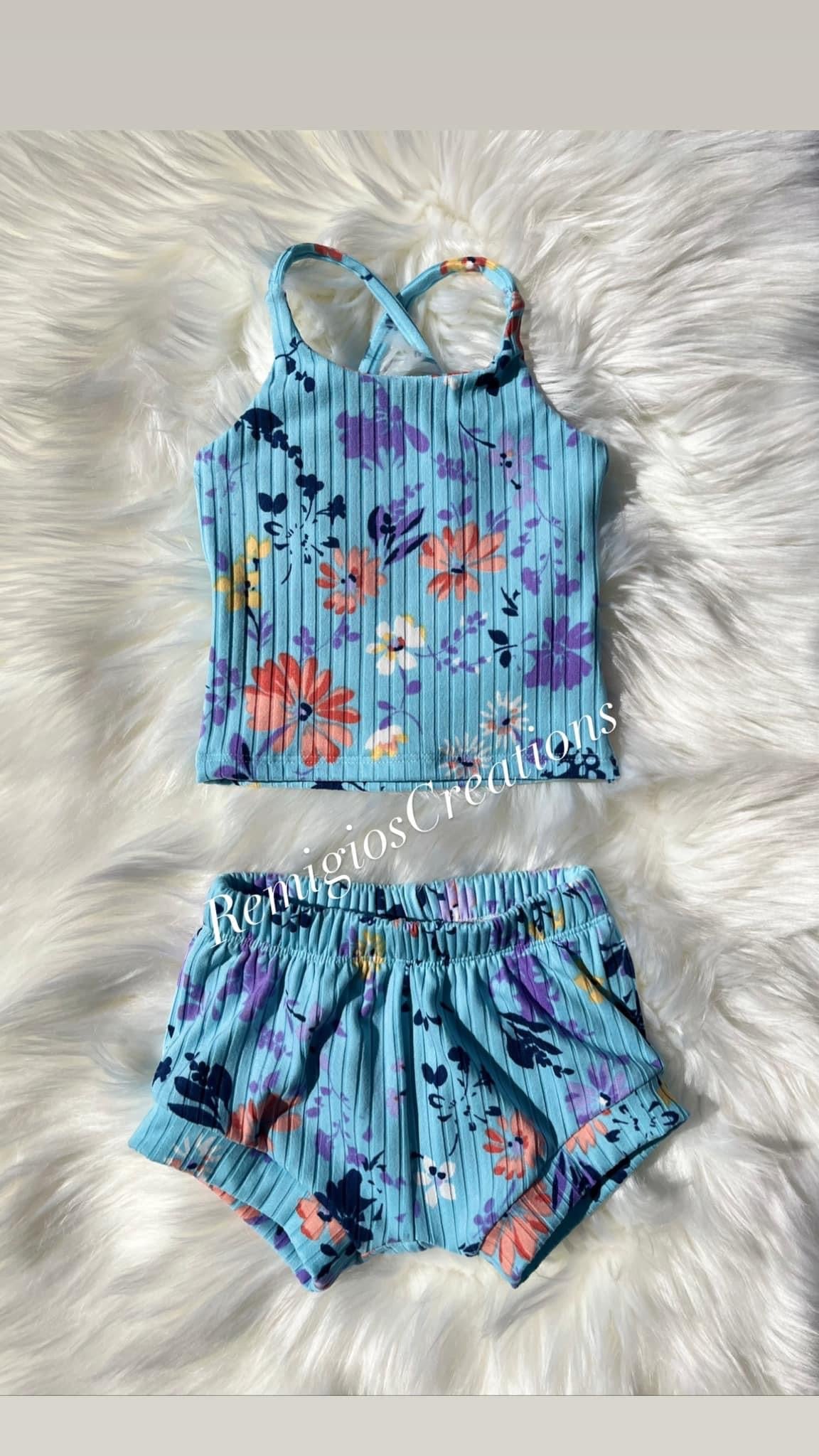 Custom Brielle Crossback Tank w/Shorties (upload file)