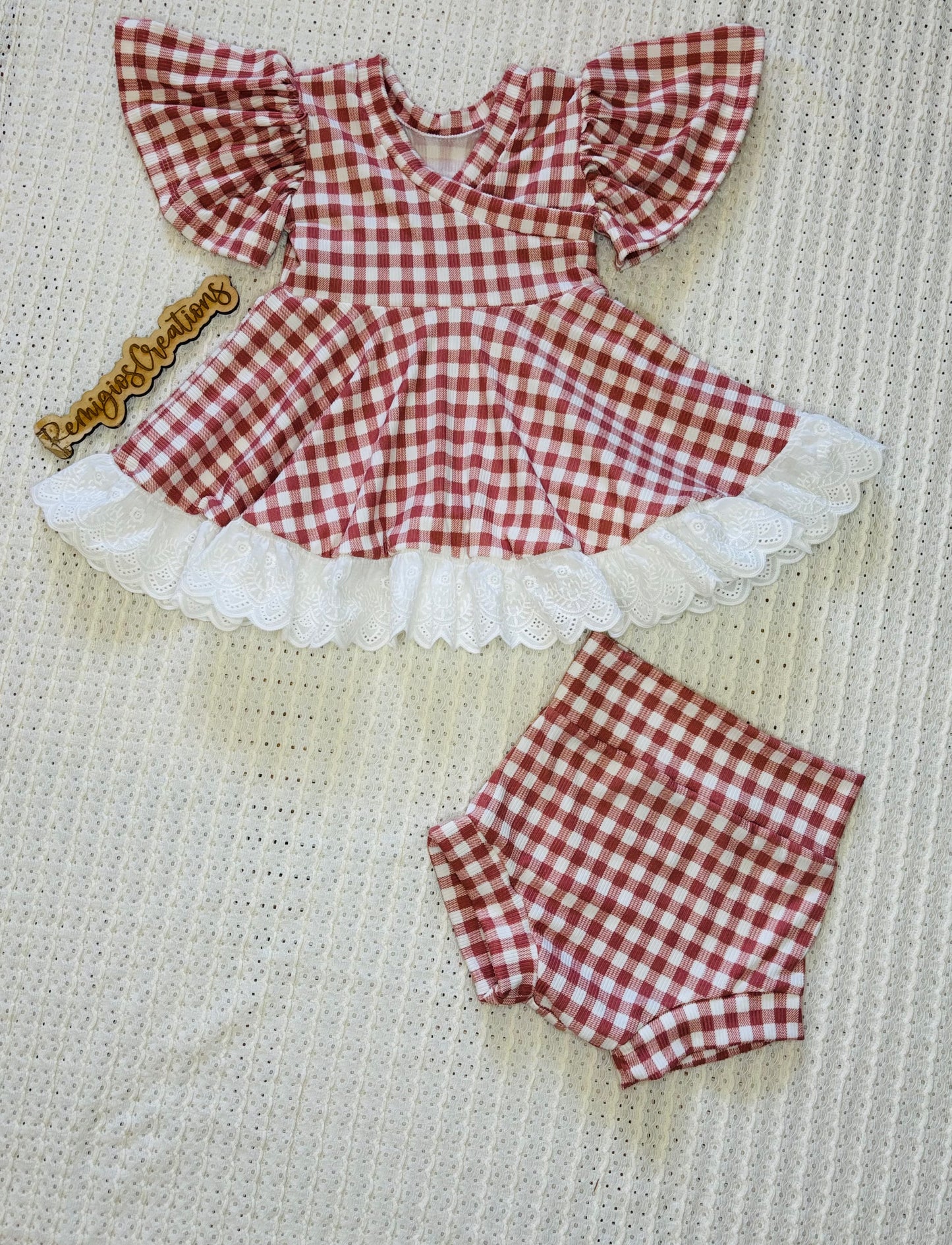 RTS 12-18 Tunic Ruffle Dress w/Bummies
