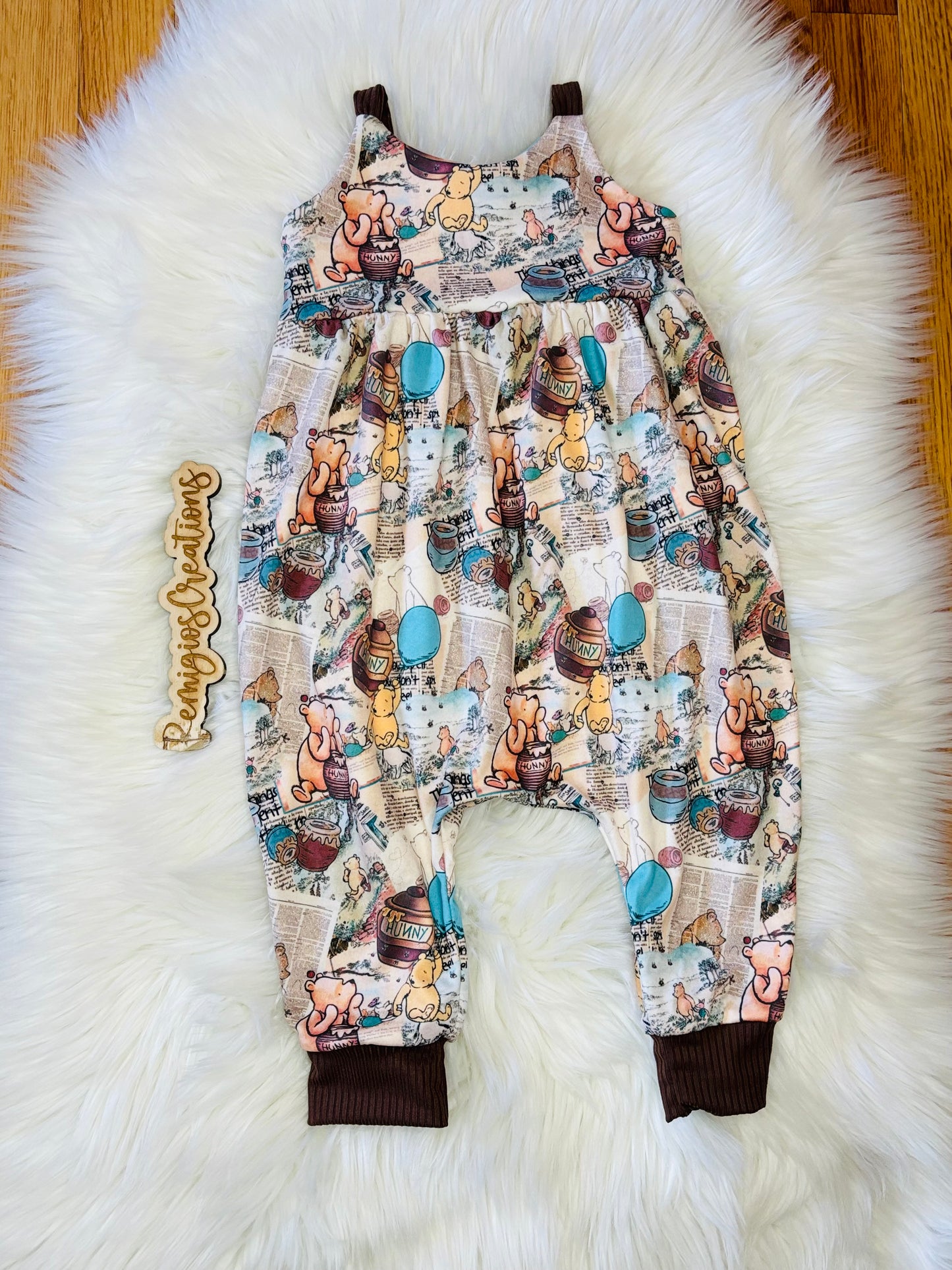 RTS 6 month Napa Romper (fits 9-12 best)