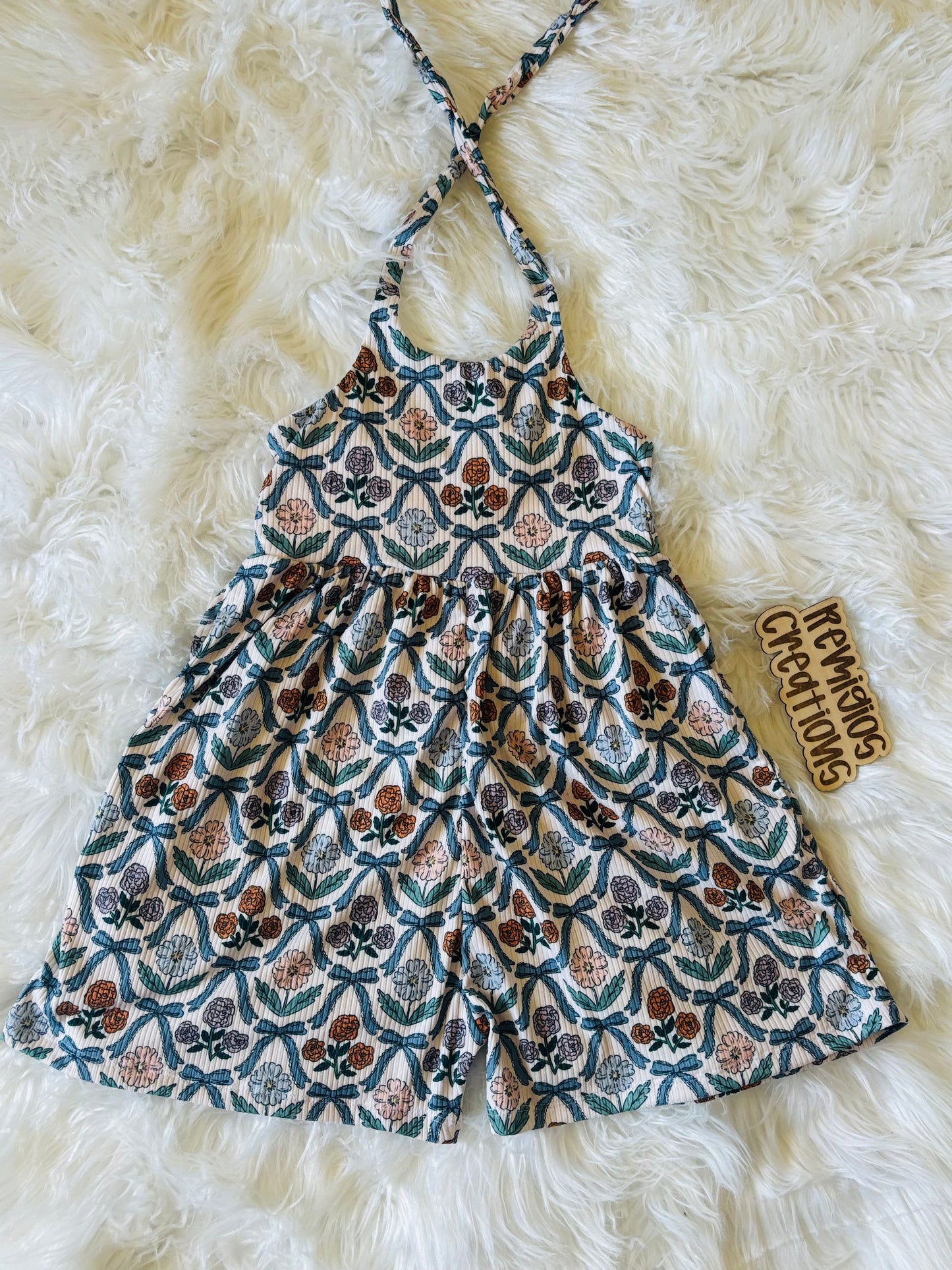 RTS 4T Halter Margo Shorts Romper