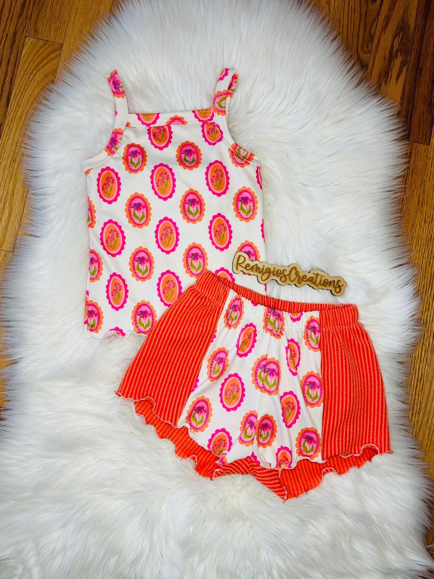 Custom Cami Top w/Colorblock Breezy Shorts (upload file)