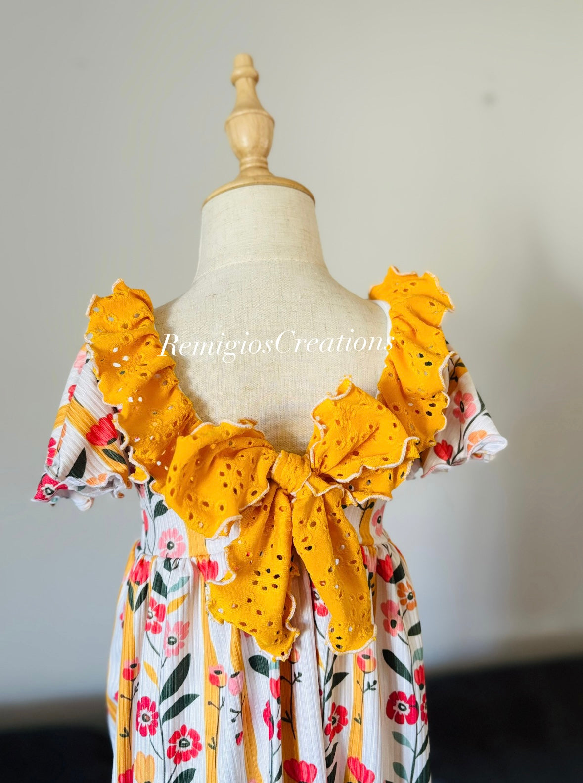 Custom Ruffle Bow Back Dress (upload file)