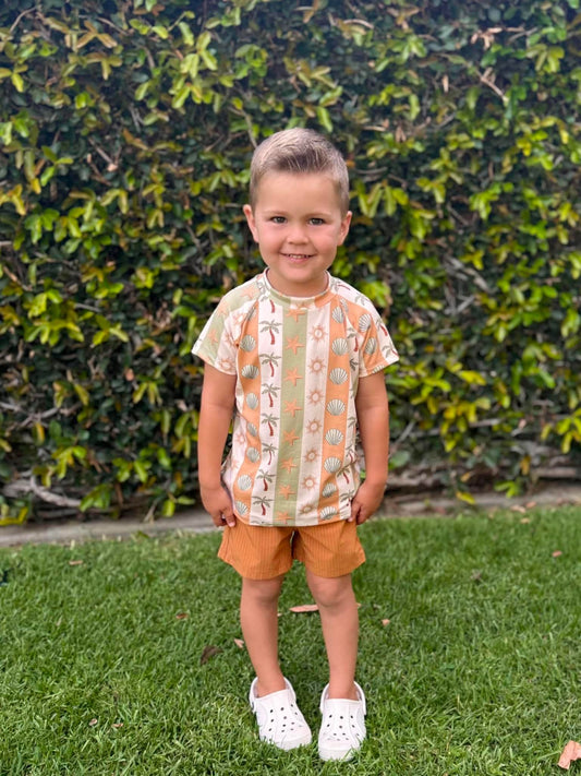 Custom Boys Short Sleeve Shirt (upload file)