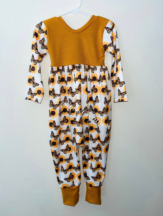 Sunflower Butterfly Magnolia Pants Romper