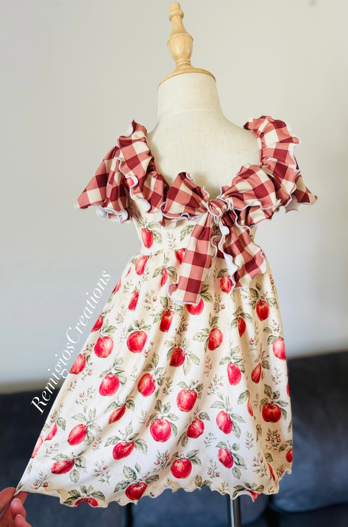 Custom Ruffle Bow Back Dress (upload file)