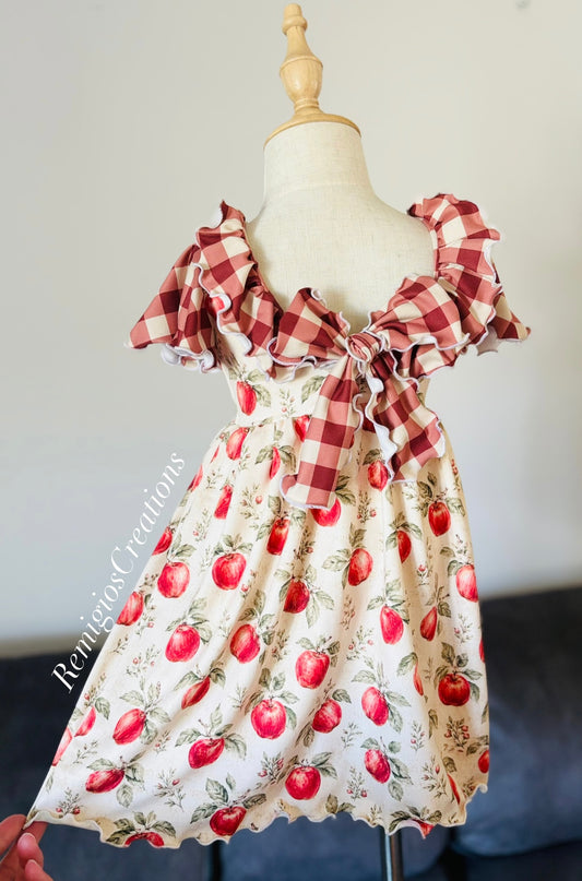 Custom Ruffle Bow Back Dress (upload file)