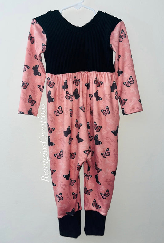 Muave Butterfly Magnolia Pants Romper