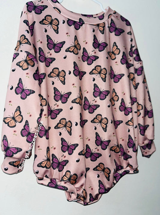 Butterfly LS Sweater Romper