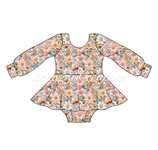 Patel Floral Puff Sleeve Brielle Bodysuit