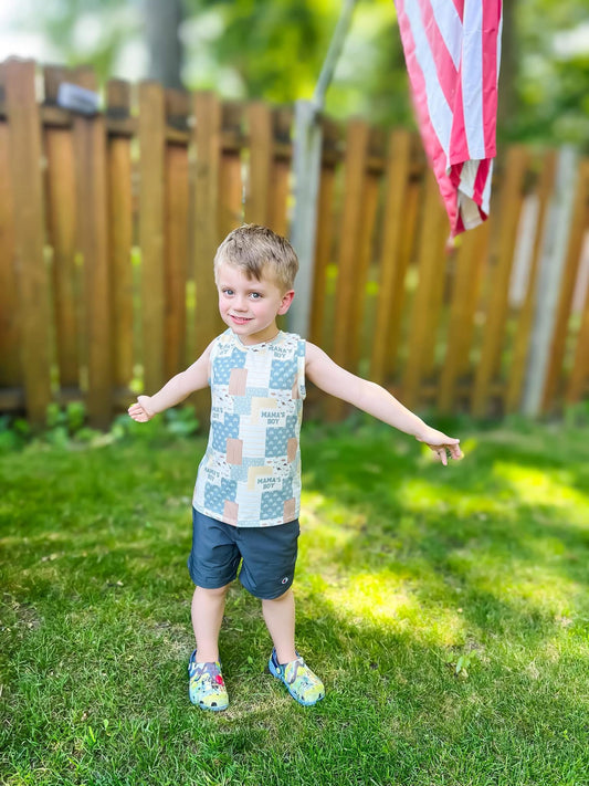 Custom Boys Basic Tank Top (upload file)