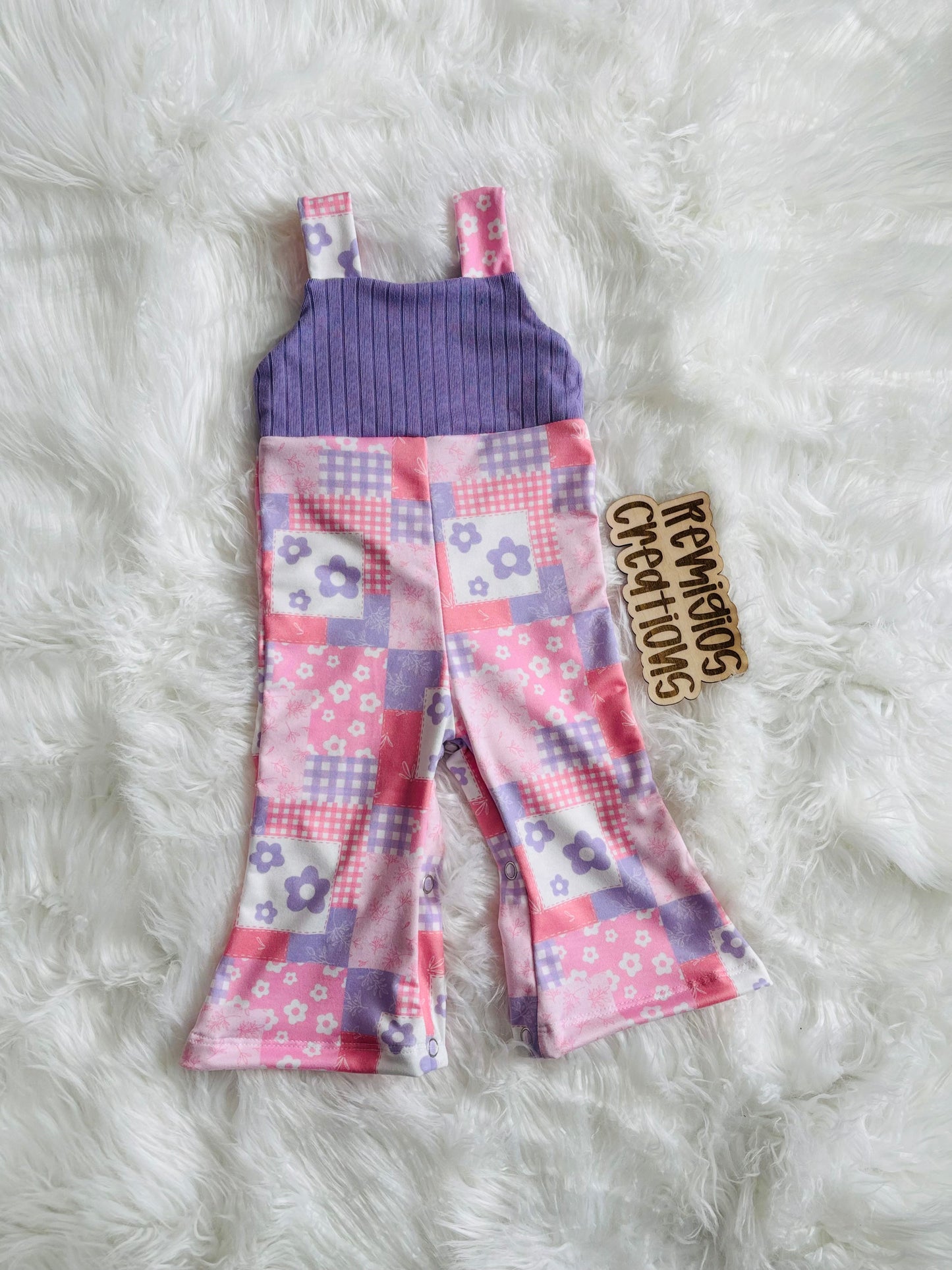 RTS 3-6 Tank Flare Romper w/snaps