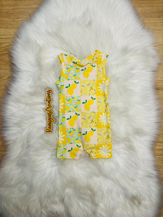 Lemon Patchwork Ollie Romper