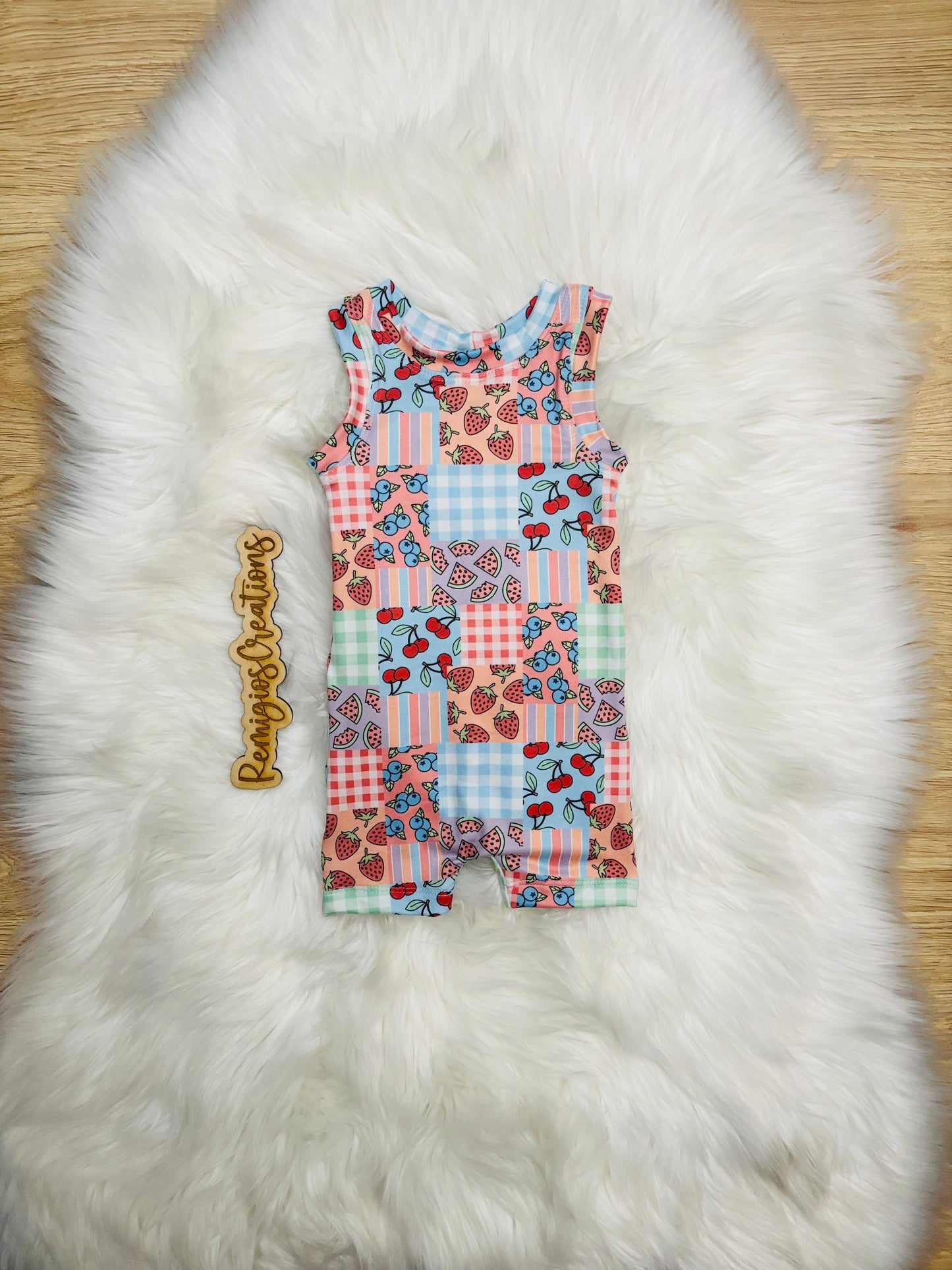 Fruit Patchwork Ollie Romper