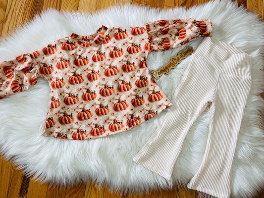 Pumpkin Elowen Top w/Slim Flares