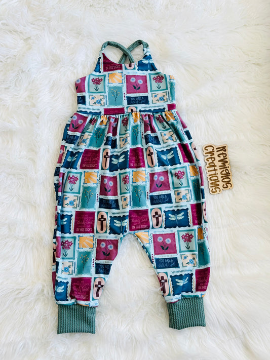 RTS 2T Drop Crotch Pants Romper