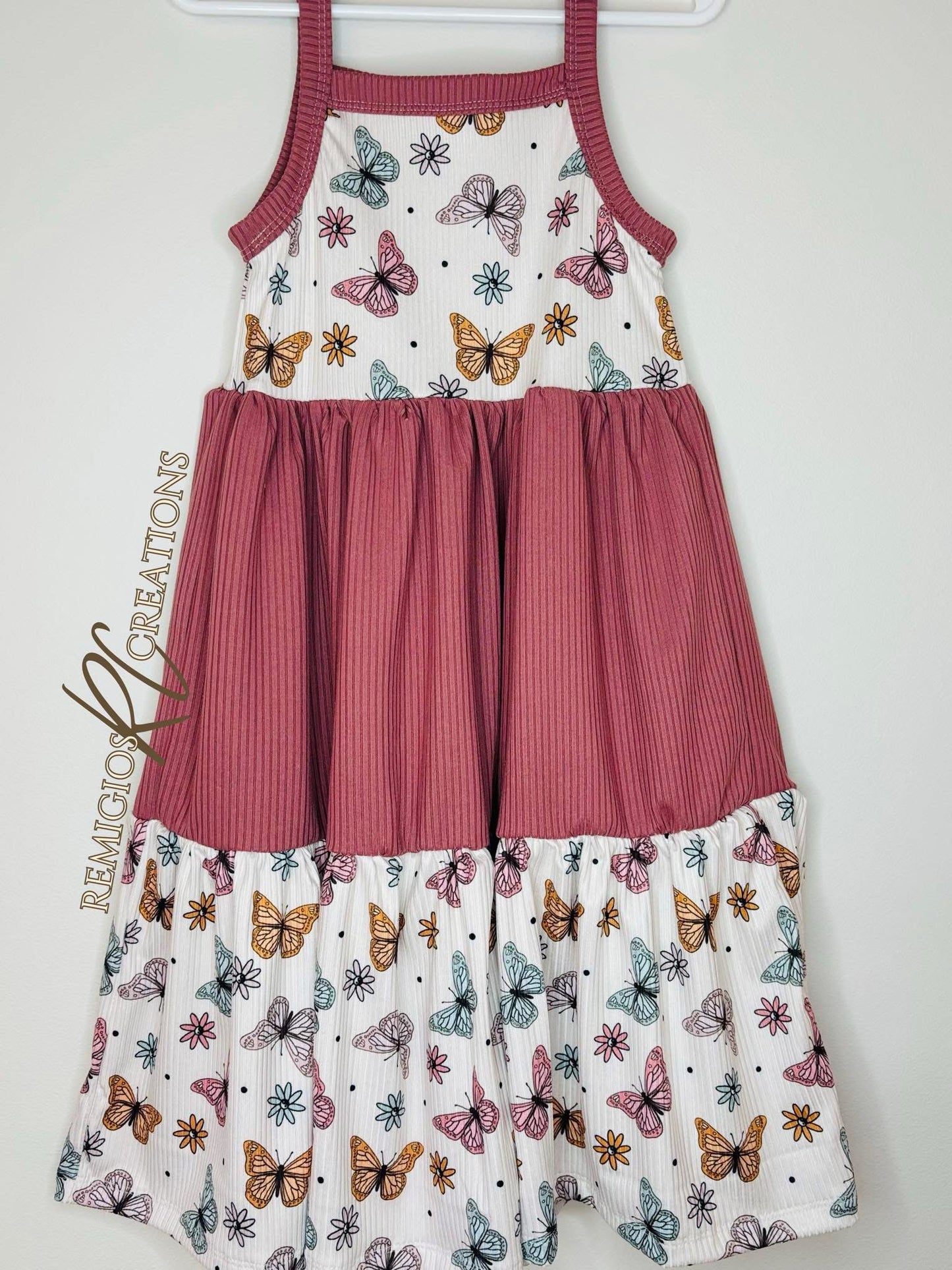 Butterfly Floral Tier Dress