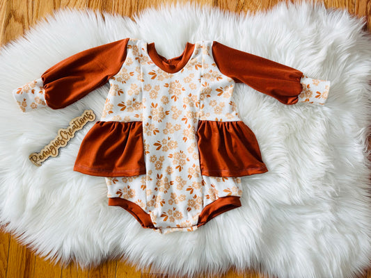 9-12 Violet Panel Romper