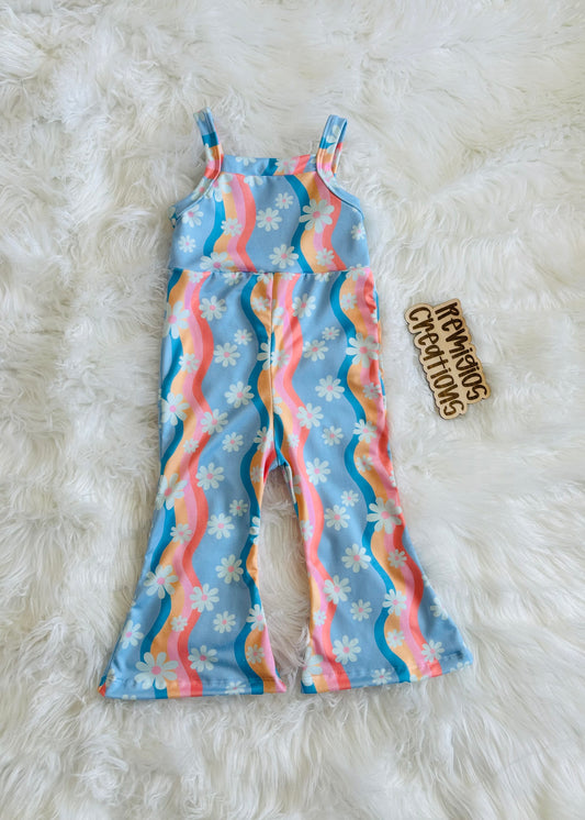 RTS 9-12 Cami Flare Romper