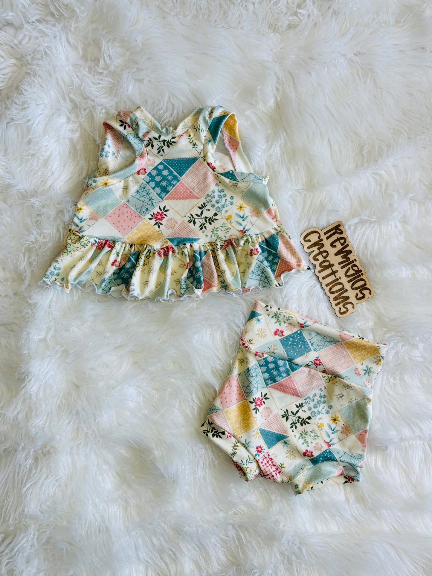 RTS 6-9 Ruffle Racer-Back Flowy Tank w/Bummies