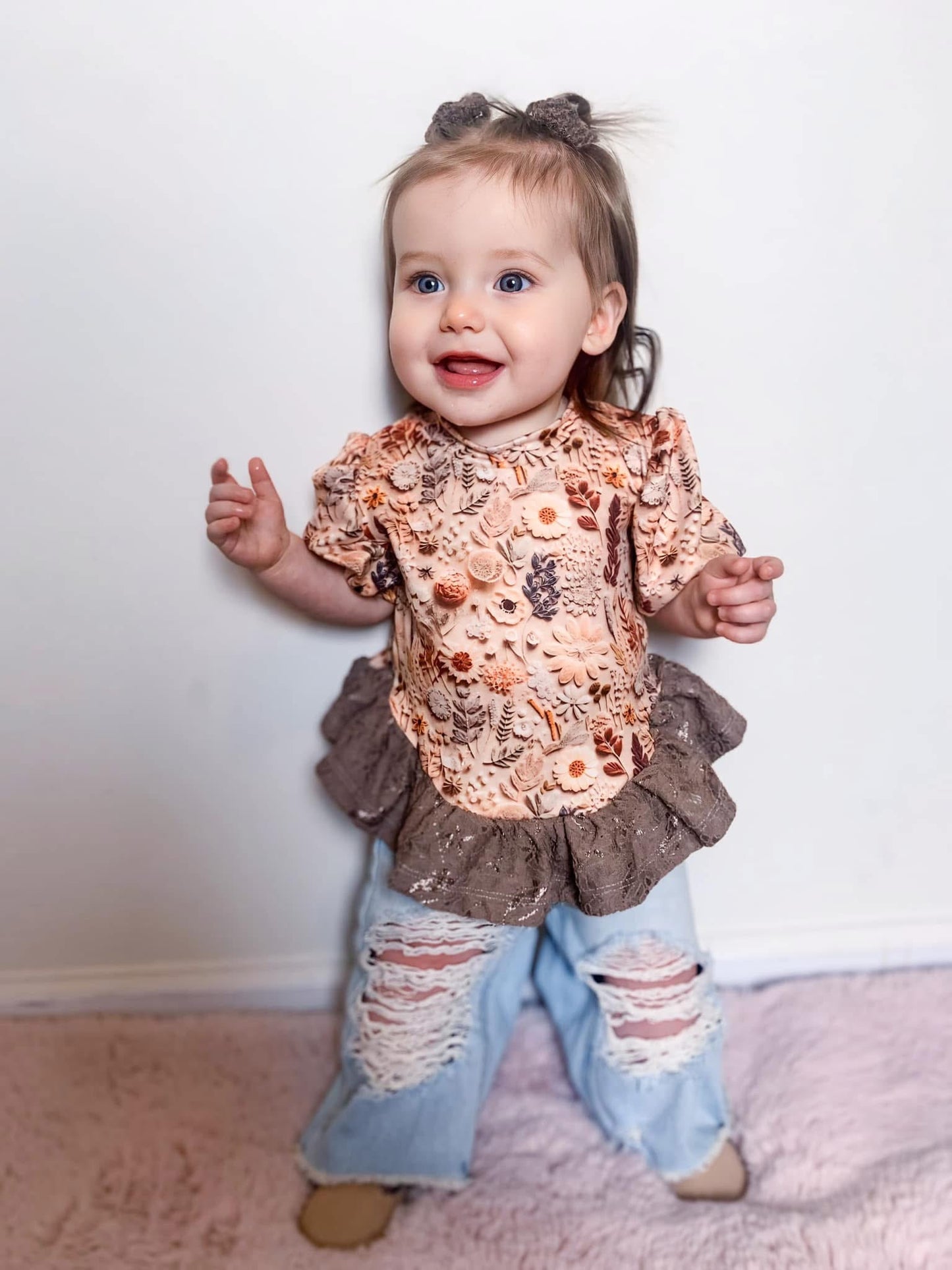 Custom LACE Ruffle Jasmine Top (upload file)
