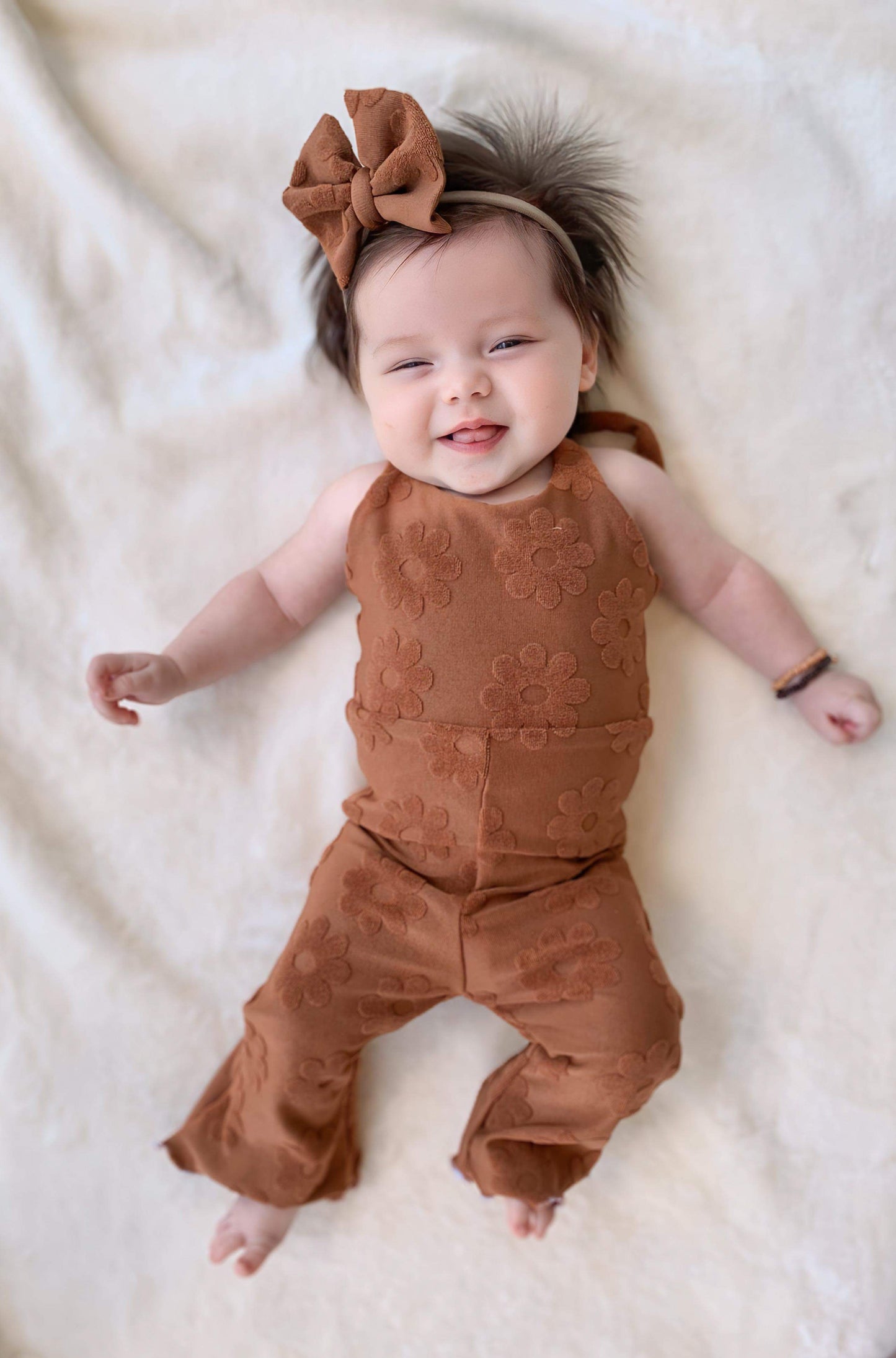 Custom Strap Style Brielle Flare Pants Romper (upload file)