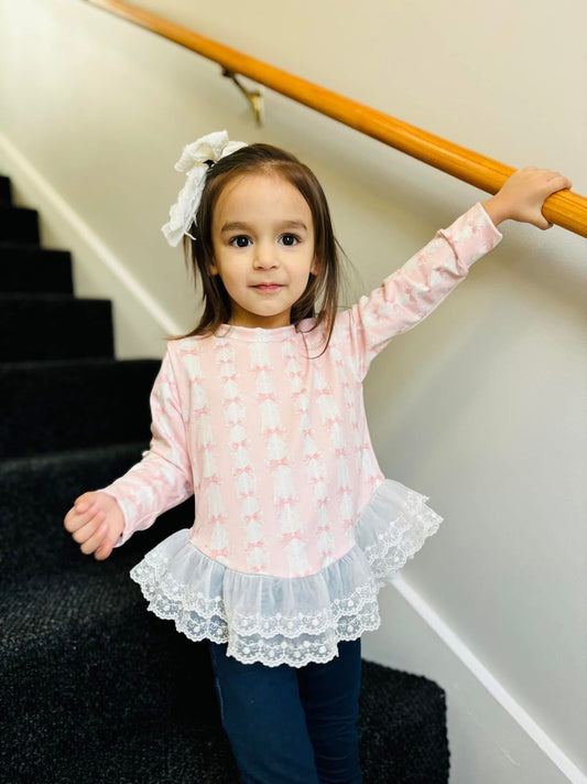 Custom LACE Ruffle Jasmine Top (upload file)