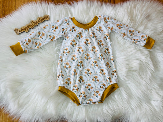 RTS 9-12 Violet Bubble Romper