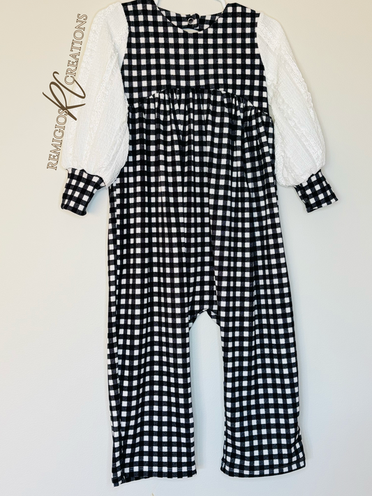 RTS 2T Long Puff Sleeve Ainsley Pants Romper