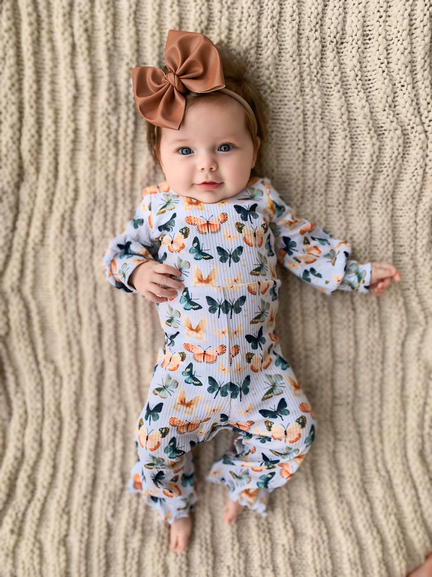 Custom Sleeved Style Brielle Flare Pants Romper (upload file)