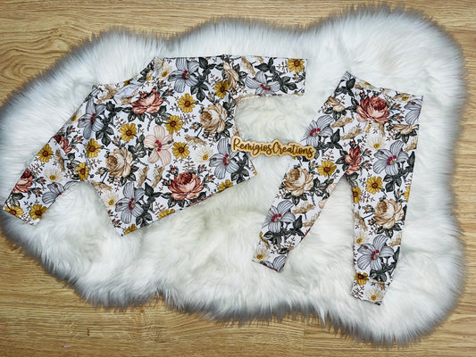 Vintage Floral Leggings Lounge Set