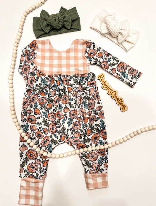 Deer Embroidery Magnolia Pants Romper (Copy)