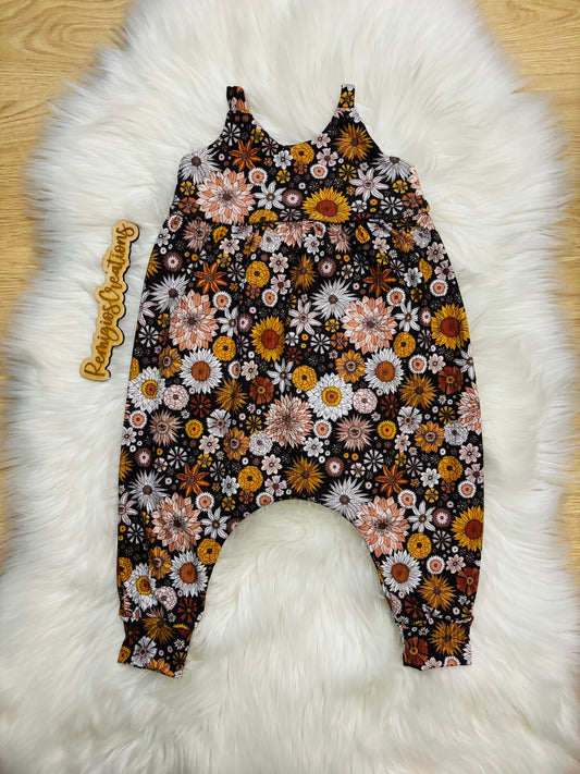 RTS 6 month Fall Floral Napa Romper