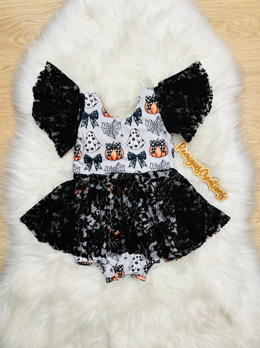 Lace Bow Flutter Sleeve Brielle Bodysuit