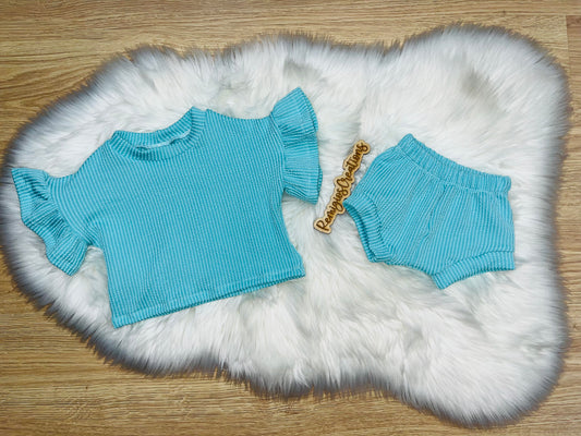 Custom Ruffle Lounge Top w/Shorties (upload file)