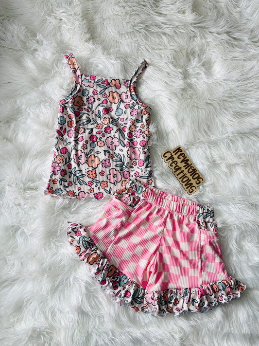 RTS 3T Cami w/Pocket Ruffle Shorts