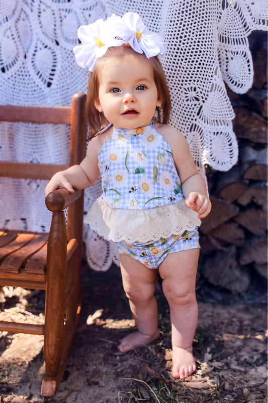 Custom LACE Olive Halter Top (upload file)