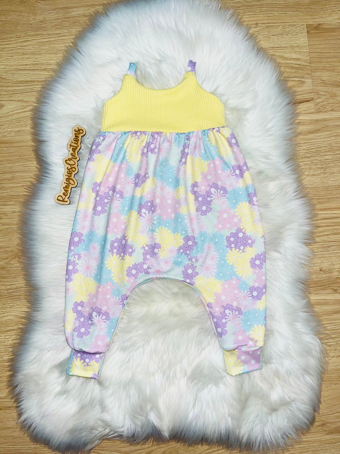 Bright Spring Floral Napa Romper