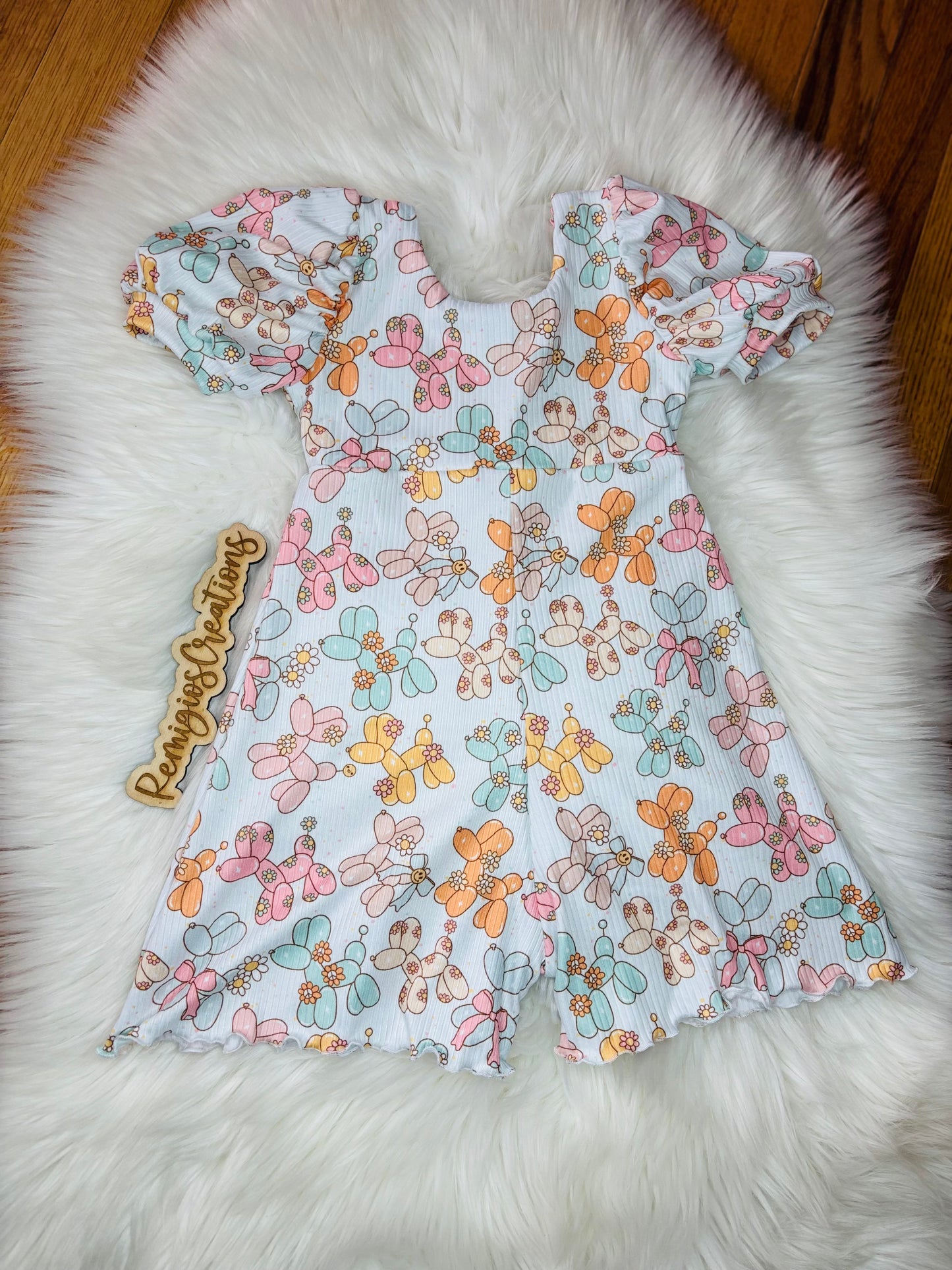 Custom Shorts Petal Romper (upload file)
