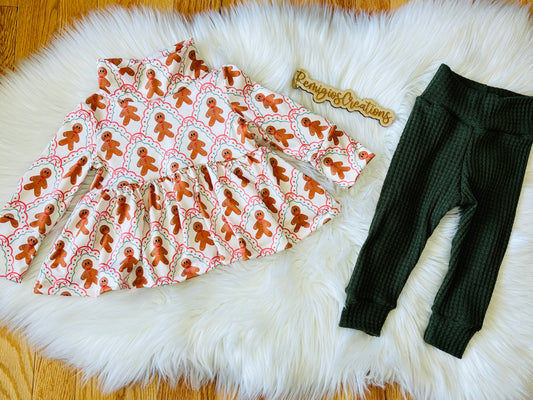 RTS 9-12 Moc Neck Peplum w/Leggings