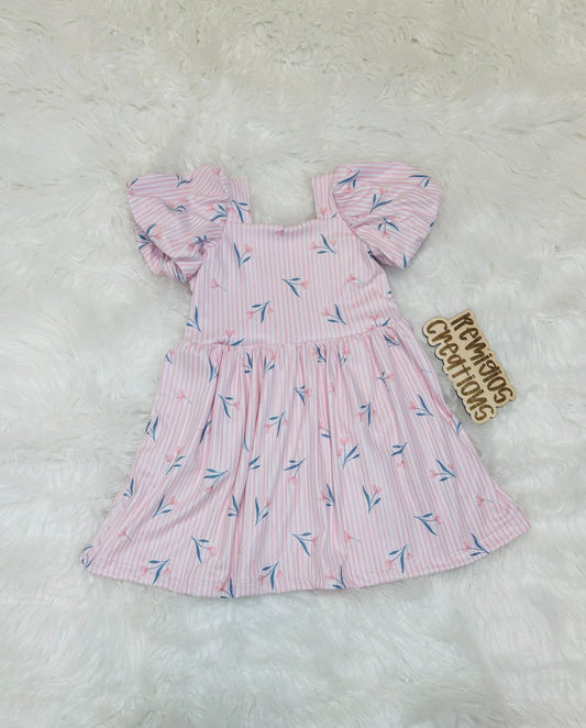 RTS 12-18 Bubble Sleeve Dress