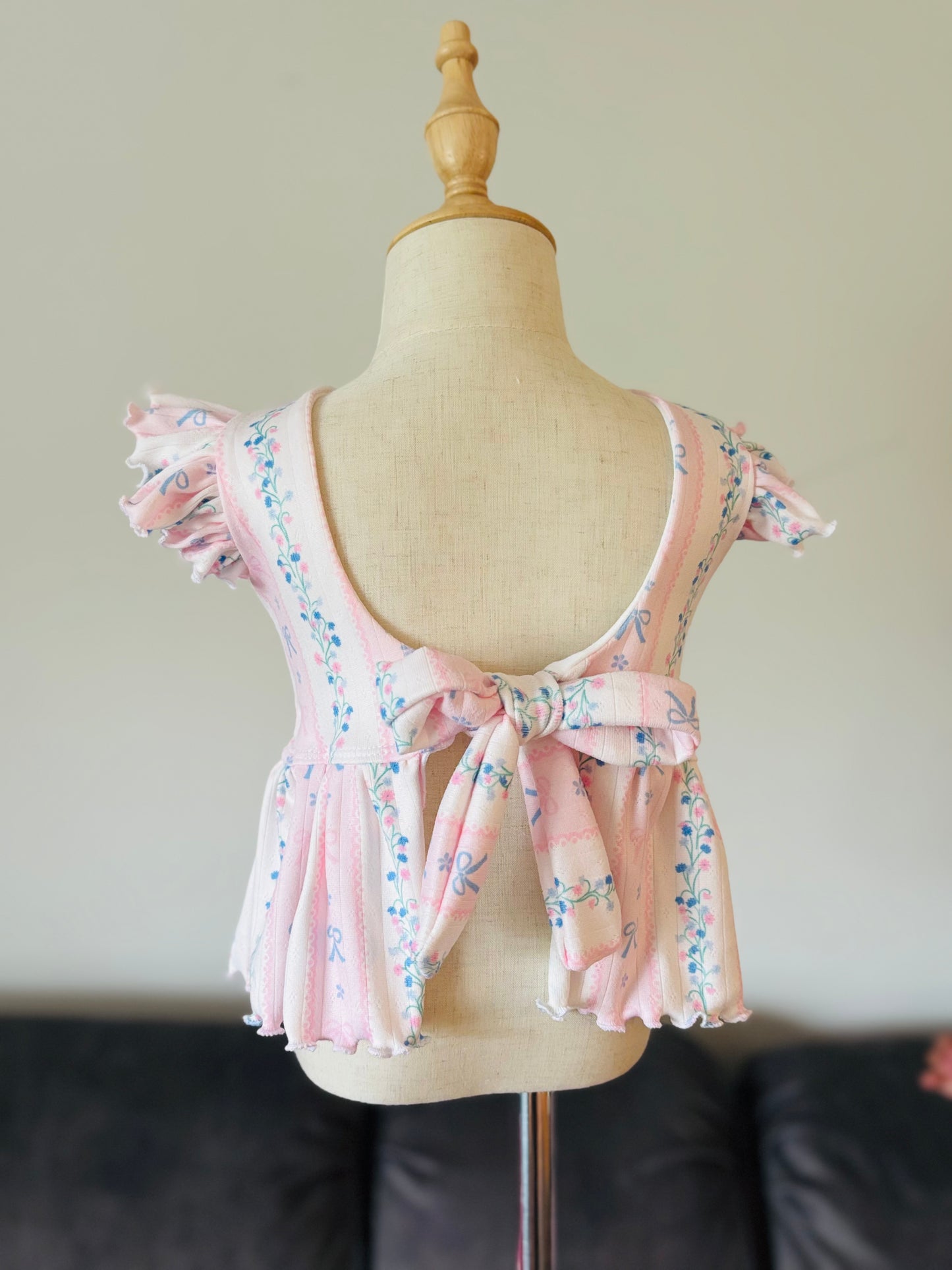 Custom Ruffle Tie Back Peplum (upload file)