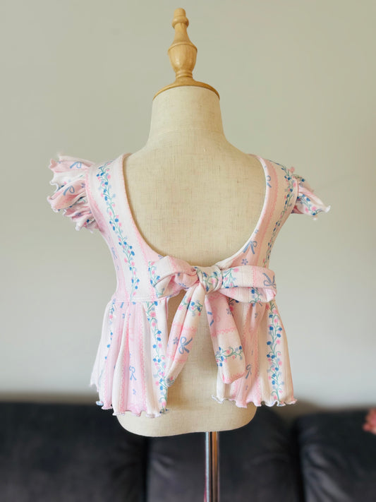 Custom Ruffle Tie Back Peplum (upload file)