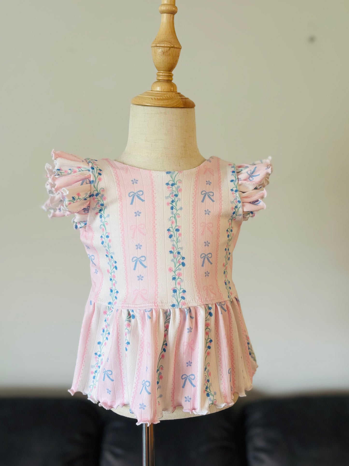 Custom Ruffle Tie Back Peplum (upload file)