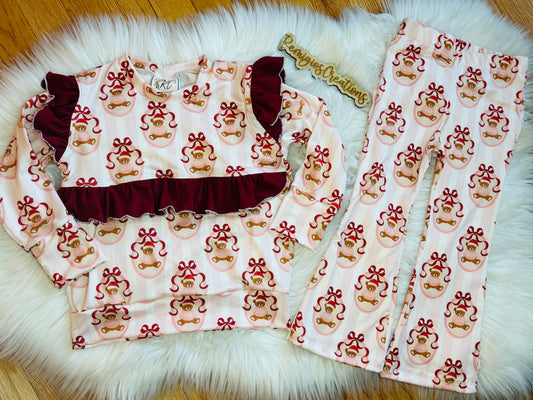 Custom Ruffled Flares/Leggings Set (upload file)