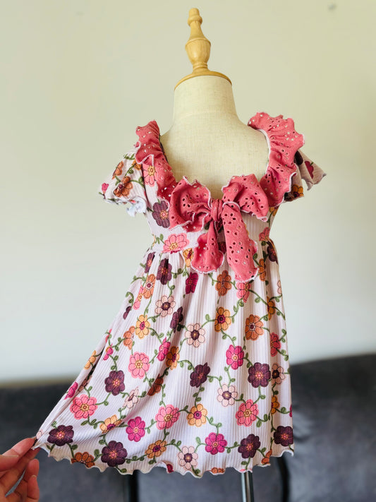 RTS 9-12 Ruffle Bow Dress