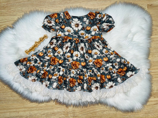 Bee Floral Morgan Lace Tier Dress