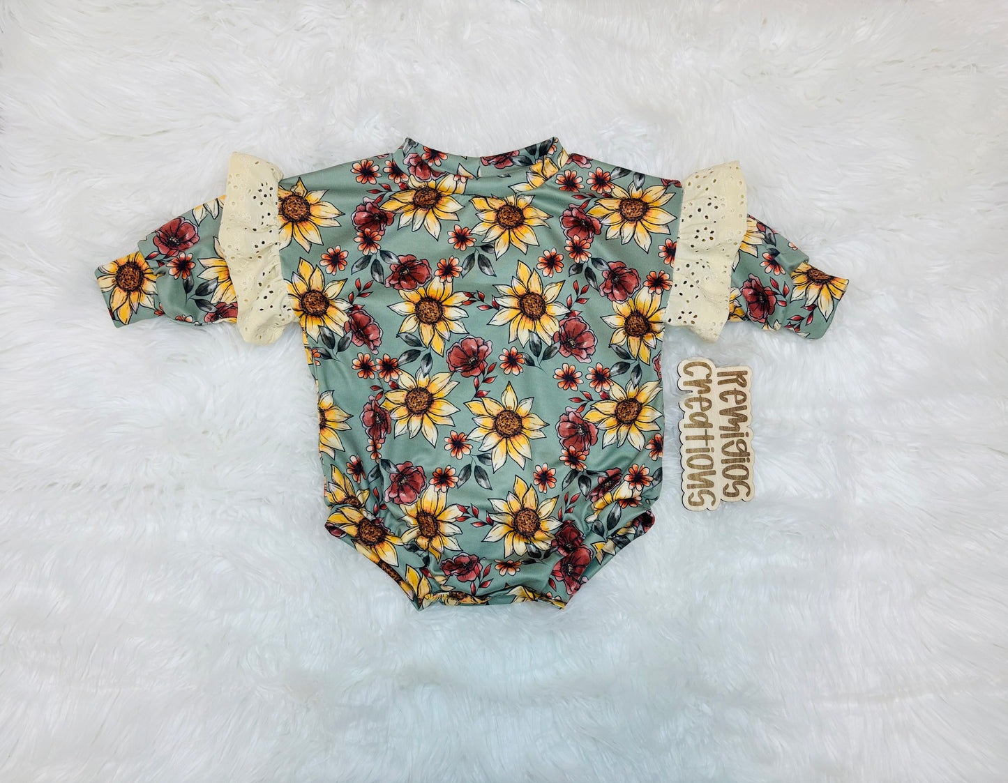 RTS 3-6 Ruffled Sweater Romper